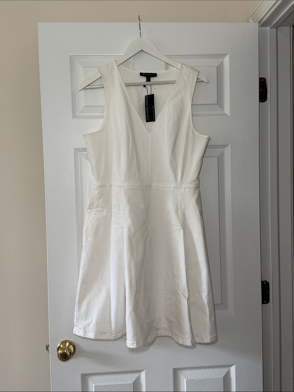Banana Republic White Denim Dress NWT